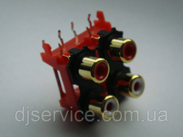 Разьем GOLD DKB1083, AL4977 RCA (тюльпани) для djm500, 600, 700, 750, 850, 900, 2000