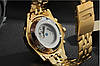 Механічний годинник з автопідзаводом Jaragar, чоловічий оригінальний наручний годинник з календарем, золотий годинник, фото 6
