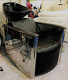 Перукарська мийка Infinity Lux Крісло-мийка для перукарських салонів краси, мийка для барбершопу, фото 3
