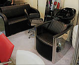 Перукарська мийка Infinity Lux Крісло-мийка для перукарських салонів краси, мийка для барбершопу, фото 4
