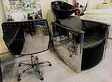 Перукарська мийка Infinity Lux Крісло-мийка для перукарських салонів краси, мийка для барбершопу, фото 5