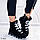 36 р. Ботинки женские зимние черные замшевые на низком ходу, из натуральной замши, натуральная замша, фото 3