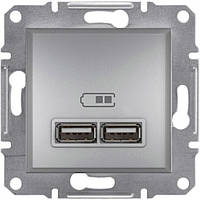 Розетка USB 2,1A алюминий SCHNEIDER ELECTRIC серии ASFORA EPH2700261