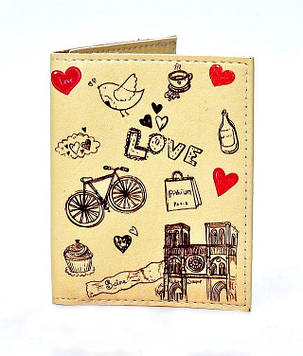 Обкладинка на ID паспорт Lovely. Бежевий