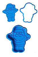 Вирубка з відбитком для імбирних пряників і печива Санта Клаус 12 см