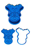 Вирубка з відбитком для імбирних пряників і печива Олень 12 см