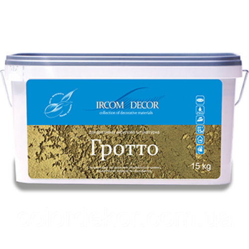 Штукатурка "натуральний камінь" ІРКОМ "ГРОТТО" декоративна (біла) 4,5 кг