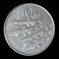 Монета Ісландії 10 крон 1987-2008 рр. Мойва