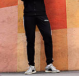 Чоловічі зимові спортивні штани Adidas спортивки адідас чорні теплі. Живе фото. топ, фото 6