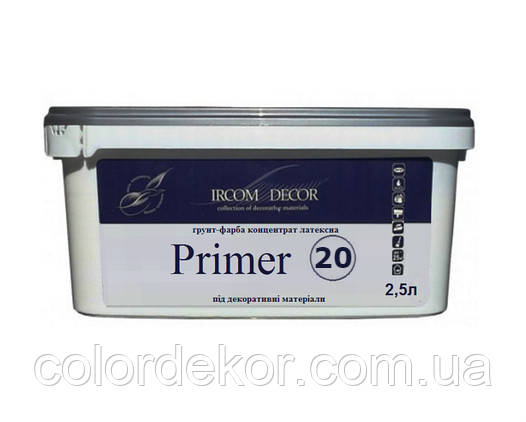 Ґрунт із мармуровим борошном ІРКОМ PRIMER 20 для декоративних покриттів 2,5 л