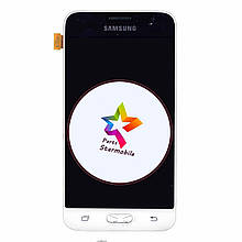 Дисплей Samsung J1 2016/моделі j120 + сенсор білий, GH97-18224A OLED