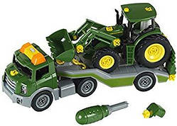 Машинка-конструктор Евакуатор з тректором John Deere Klein 3908