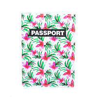 Обложка для паспорта Тропические цветы (ZVR)