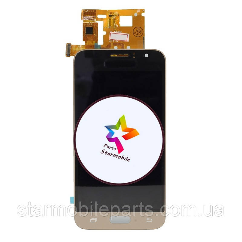 Дисплей Samsung J1 2016/моделі j120 + сенсор золотистий, Incell, фото 1