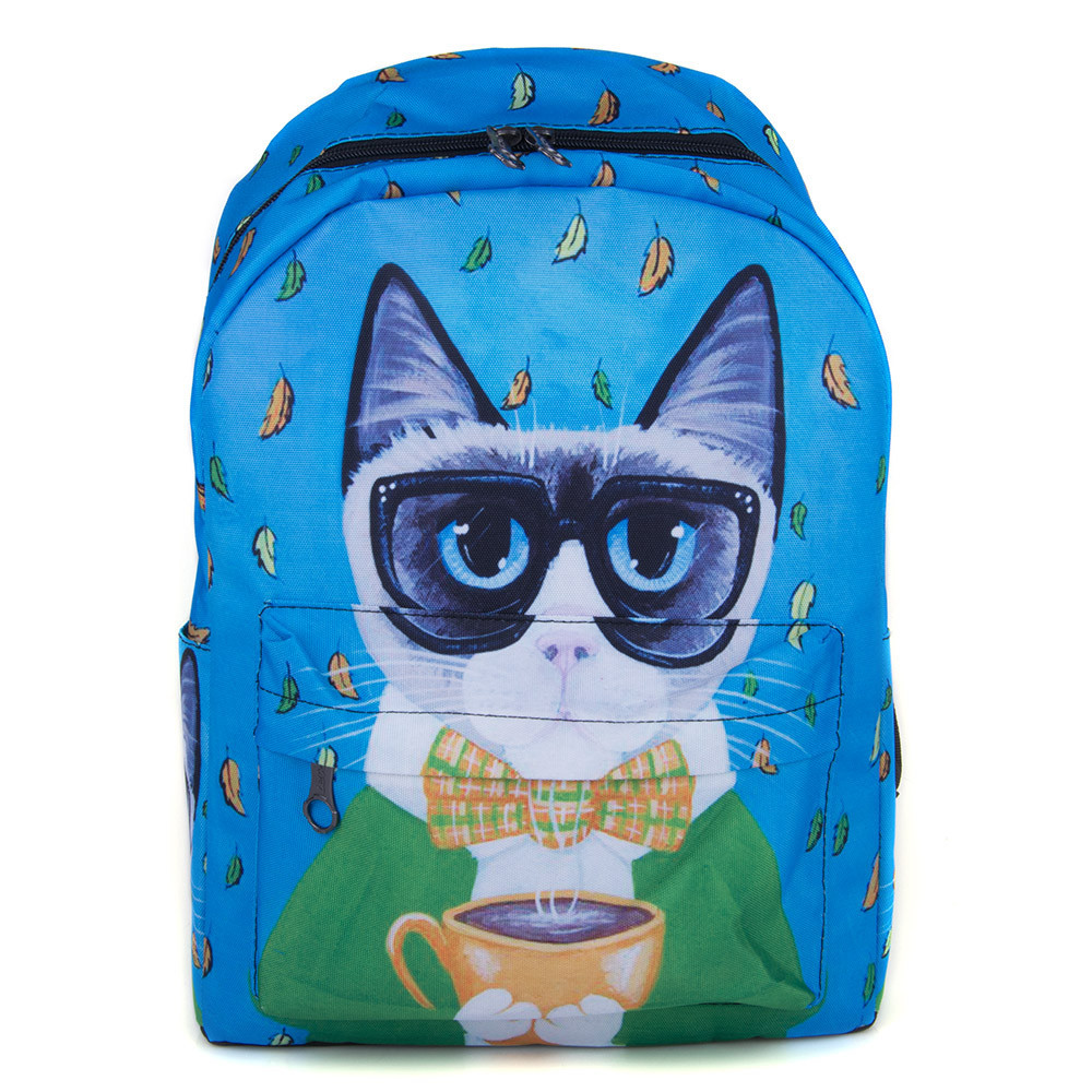 Оригінальний міський рюкзак Cool Cat синій (fb)