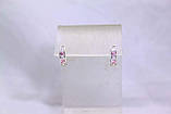 Сережки срібло 925 проби АРТ46 Рожевий, фото 2