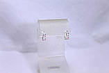 Сережки срібло 925 проби АРТ46 Рожевий, фото 3