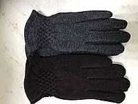 Подростковые трикотажные перчатки. на флисе цвет серый коричневый синий чёрный