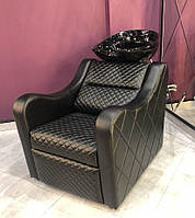 Кресло Мойка парикмахерская Lux Ambassador парикмахерские мойки для клиентов салонов красоты VM2029 Китай (Белая/Черная)