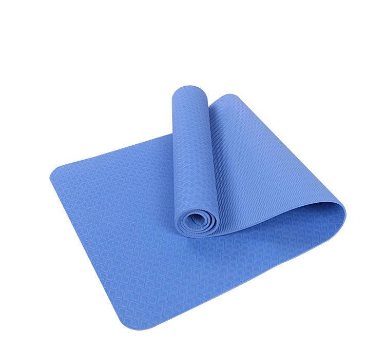 Килимок для йоги та фітнесу TPE (йога мат, каремат спортивний) OSPORT Yoga ECO Pro 6мм (OF-0082) Блакитний