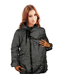Зимова супертепла куртка для вагітних,лінгоношення, жіноча куртка 4 в 1 Нью-Класик 46 розміру сіра
