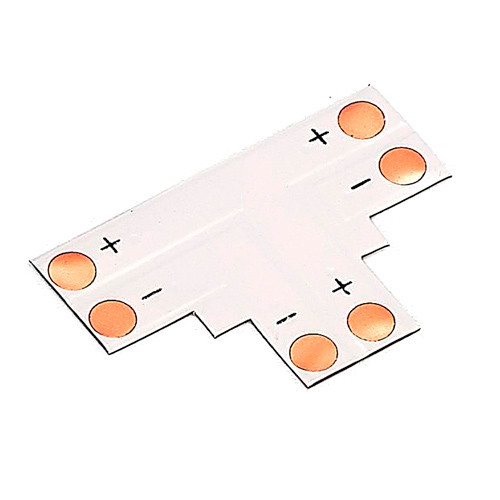 Конектор T-подібний для світлодіодних стрічок 10 мм SMD 5050 WS2811 WS2812