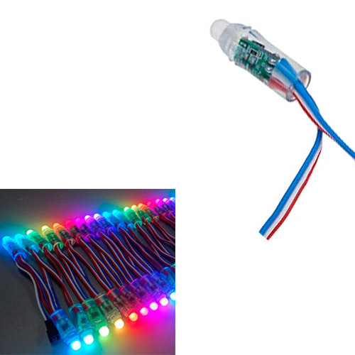Світлодіод швидкого монтажу 12 В SMART RGB LED піксель WS2811 0.3 Вт 12 мм