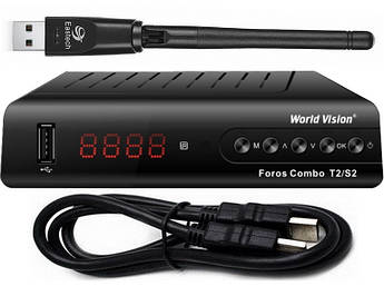 T2/супутниковий тюнер Foros Combo + Wi-Fi адаптер + HDMI кабель