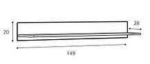 Полиця навісна Еріка POL149 200х1490х280мм дуб техас+софт тач Гербор, фото 3