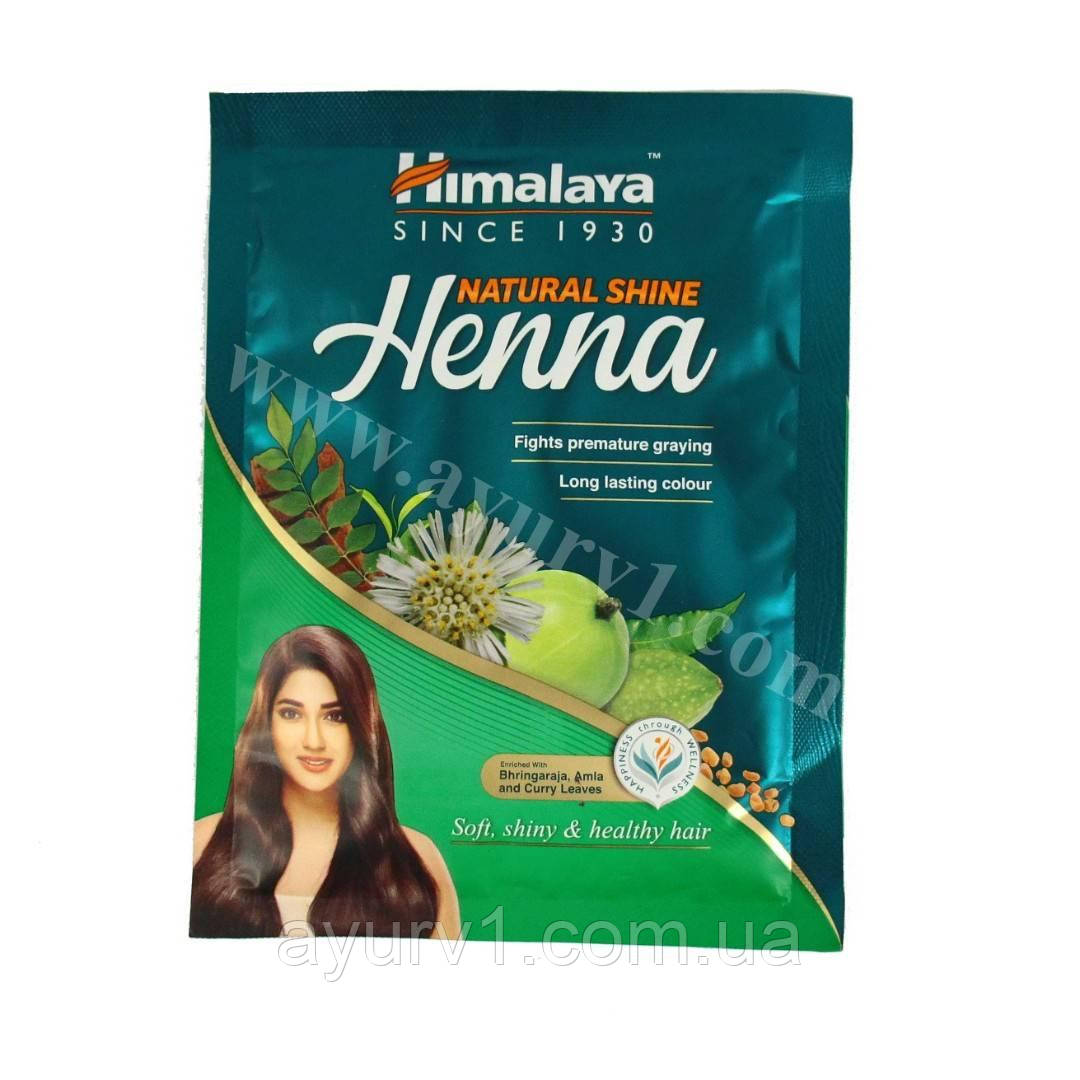 Натуральна сяйна хна для волосся Himalaya Natural Shine Henna / Індія / 25 г