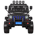 Дитячий електромобіль Джип M 3237 EBLR-2-3, Jeep Wrangler, 4 мотори, Шкіра, EVA гума, чорно-червоний, фото 6
