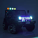 Дитячий електромобіль Джип M 3237 EBLR-3, Jeep Wrangler, 4 мотори, Шкіра, EVA гума, Амортизатори, червоний, фото 11
