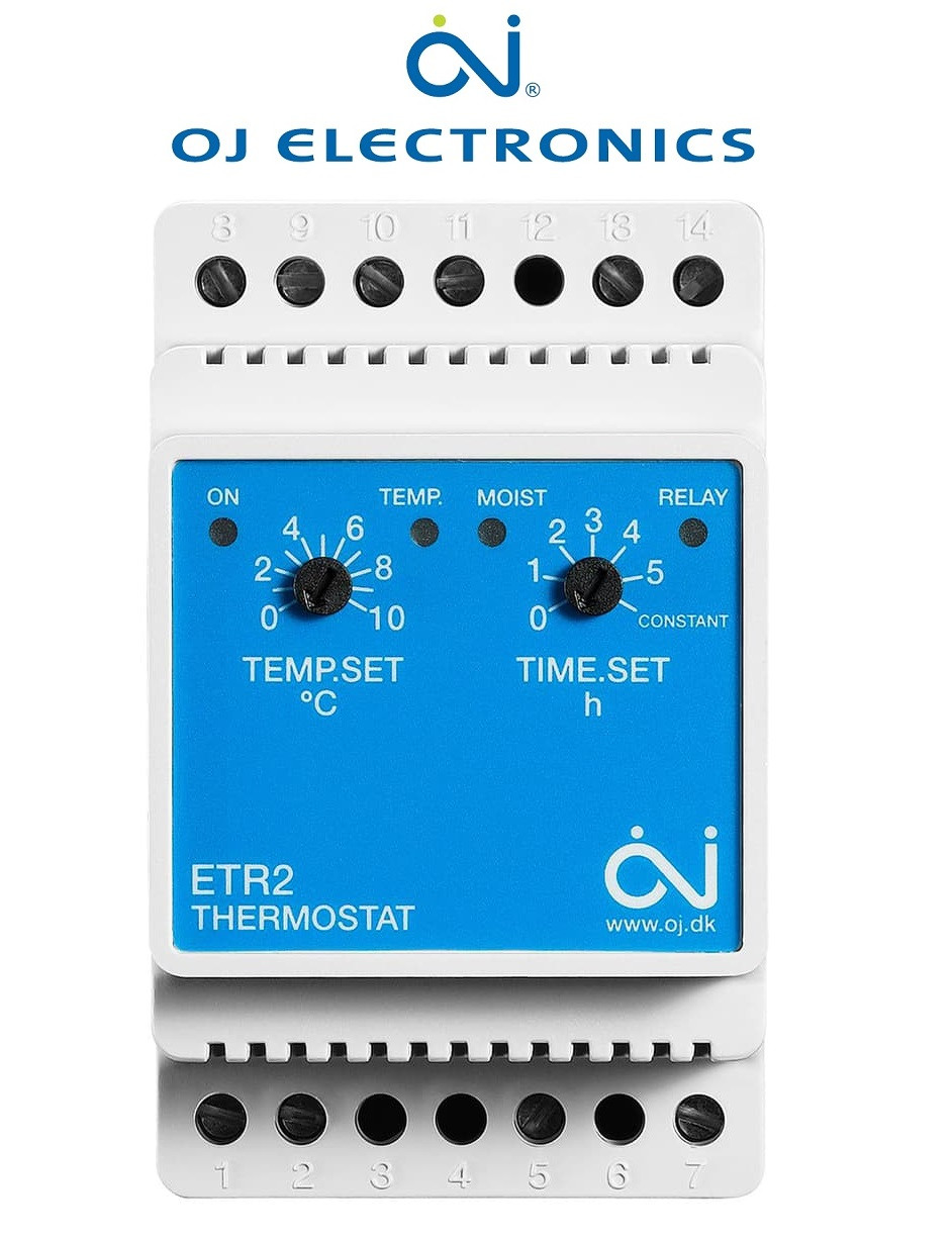 Терморегулятор ETR2-1550 (на DIN- рейку) Oj Electronics (Данія)