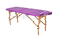 Стіл для масажу складаний з натурального дерева 80 см (Фіолетовий, Синій, Чорний)