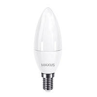 Лампа светодиодная, MAXUS, 6W Е14, яркий свет, 4100К