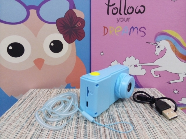 Цифровой фотоаппарат для детей digital camera голубой чехольчик Amazing - фото 9 - id-p1044787815