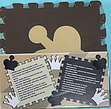 Килимок-пазл EVA , «шах і мат», коричнево-бежевий набір 12 шт. 1,08 м2, 30х30 см, т. 10 мм, 100 кг/м3 TERMOIZOL®, фото 6