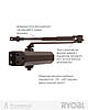 Дверний доводчик з фіксацією положення RYOBI *1500 DS-1504 DARK_BRONZE STD_HO_ARM EN_2/3/4 до_80 кг 1100 мм, фото 2