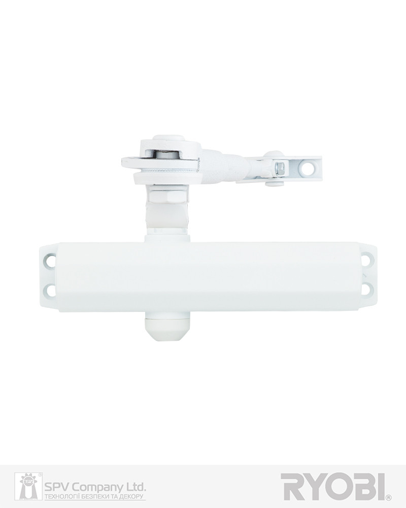 Дверний довідник фіксувальний RYOBI *1500 DS-1504 GLOSSY_WHITE STD_HO_ARM EN_2/3/4 до_80 кг 1100 мм