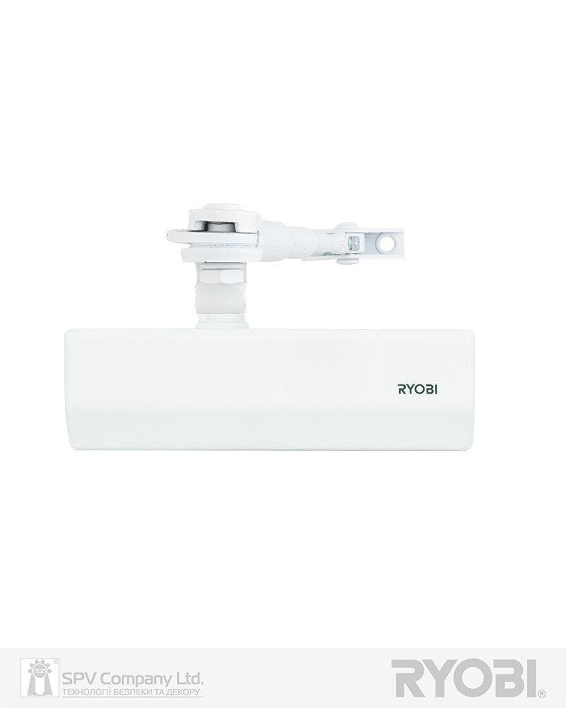 Доводчик накладний з фіксацією RYOBI * 1500 DS-1554 GLOSSY_WHITE STD_HO_ARM EN_2/3/4 до_80 кг 1100 мм