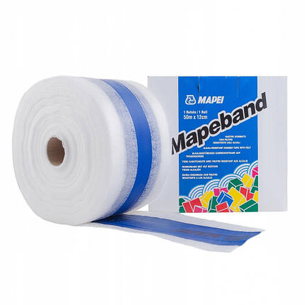 Стрічка гідроізоляційна Mapei Mapeband 12 см х 50 м, фото 2