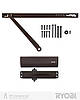 Доводчик дверний з ковзною тягою фіксацією RYOBI * 1500 DS-1554T DARK_BRONZE SLD_HO_ARM EN_2 до_45 кг 900 мм, фото 2