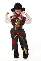 Детский карнавальный костюм для мальчика «Разбойник» 115-125 см, коричневый