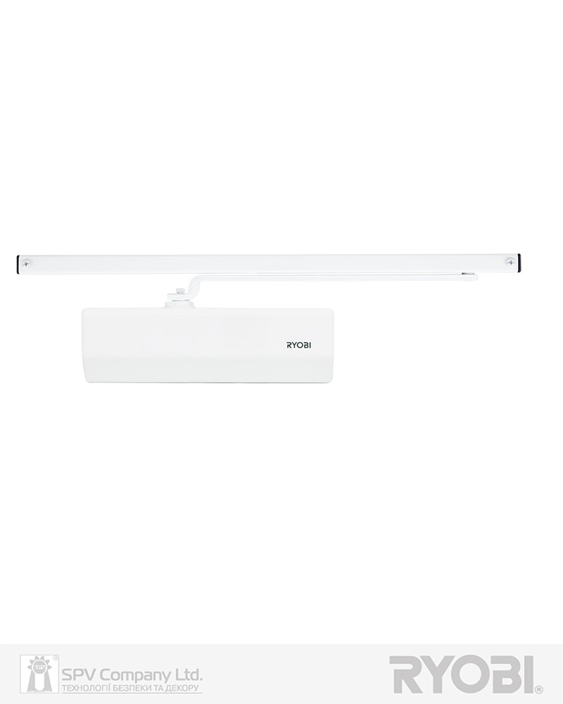 Доводчик фіксувальний з ковзною тягою RYOBI * 1500 DS-1554T GLOSSY_WHITE SLD_HO_ARM EN_2 до_45 кг 900 мм