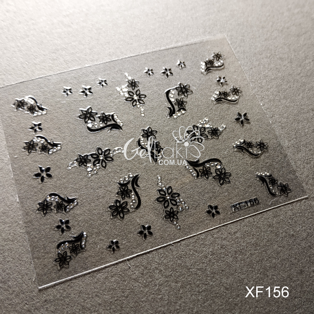3D-наклейки для дизайну нігтів XF156 (квіти)
