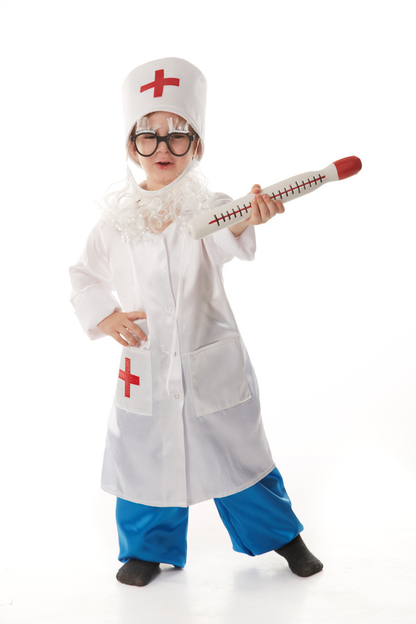 Дитячий карнавальний костюм для хлопчика «Доктор Айболіт» 110-125 см, білий