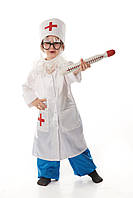 Детский карнавальный костюм для мальчика «Доктор Айболит» 110-125 см, белый