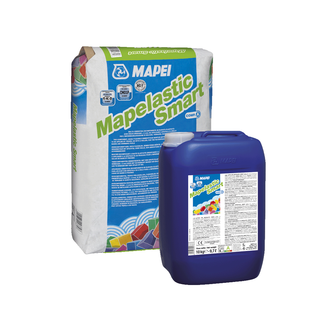 Еластична гідроізоляція, висока тріщиностійкість Mapei Mapelastic Smart A/B 30 кг