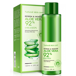 Відновлювальна емульсія для обличчя BioAqua Refresh&Moisture Emulsion Aloe Vera 92% 120 г