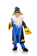 Детский карнавальный костюм для мальчика «Волшебник» 130-140 см, темно синий